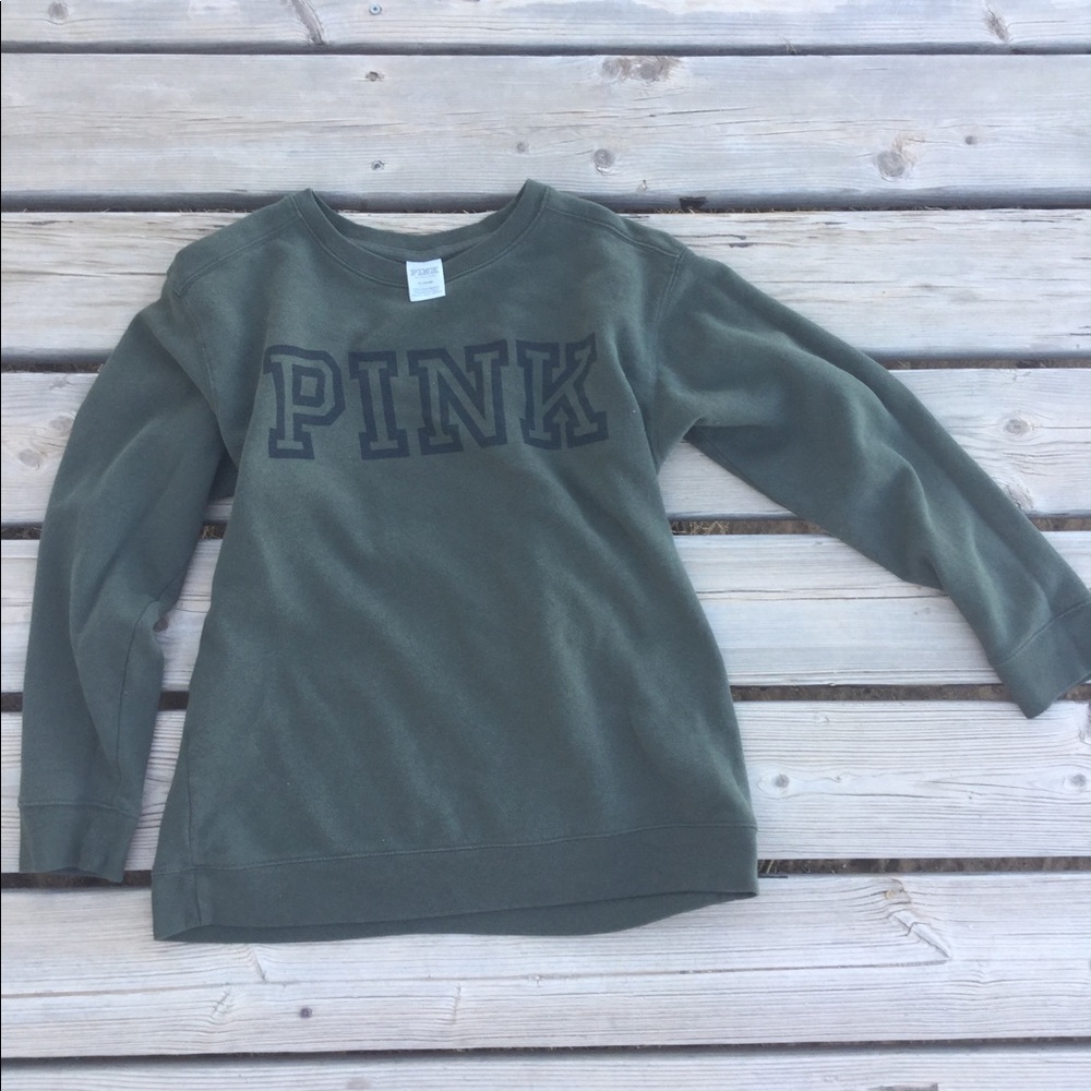 PINK_green sweatshirt